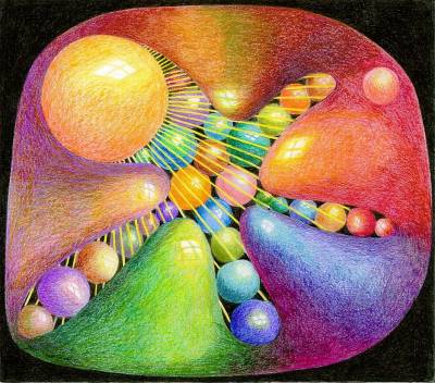 "insight" - coloured pencil - Drawing by Juliane Drzymalla, an artist from Hawke's Bay, New Zealand.